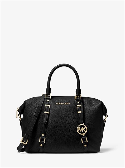 michael kors tasche bedford schwarz|Bedford Legacy Medium Pebbled Leather Convertible Satchel.